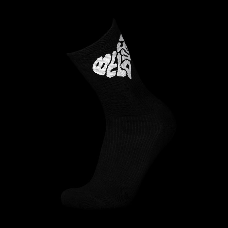 Black Ribbed Socks - 3