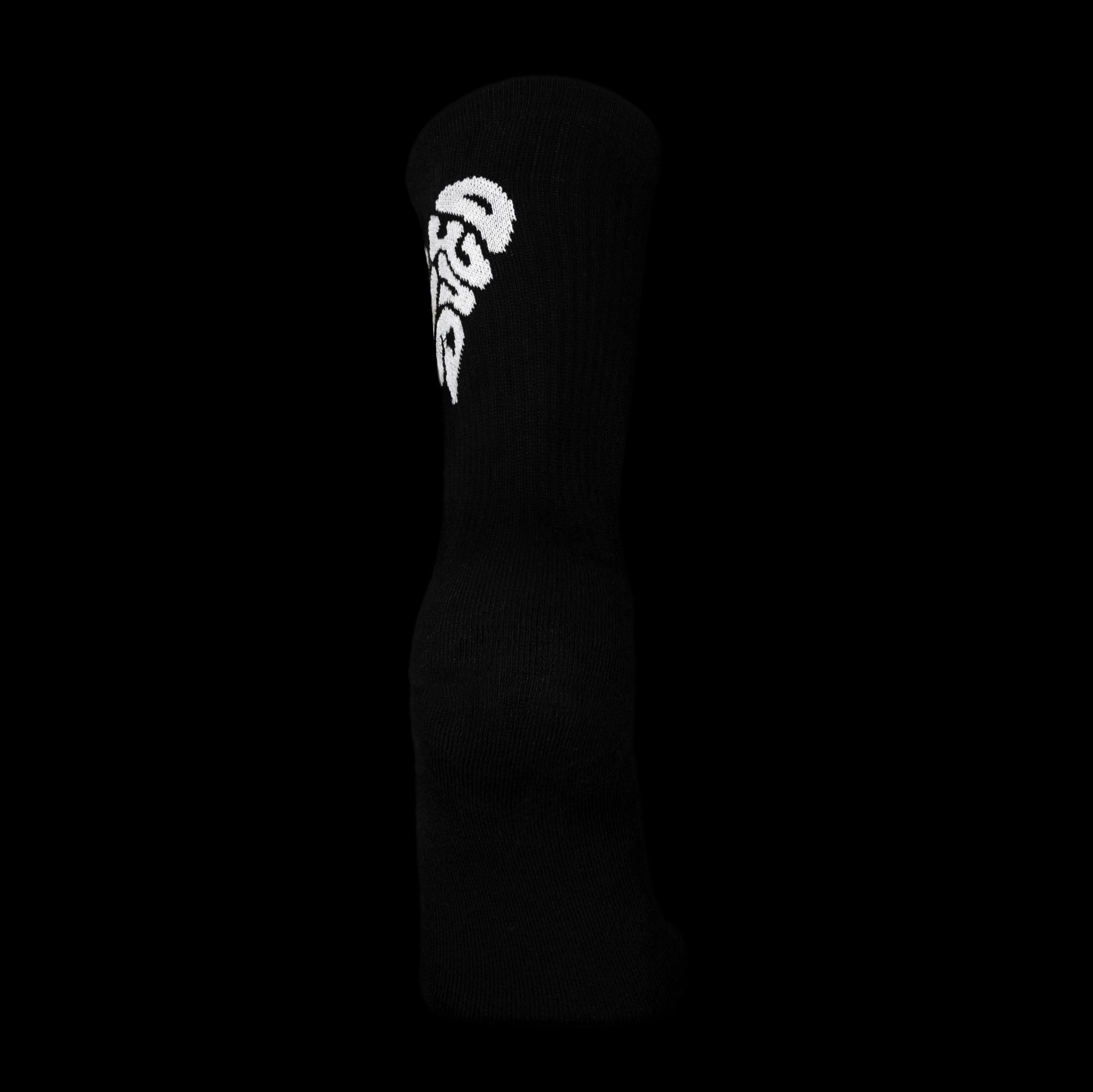Black Ribbed Socks