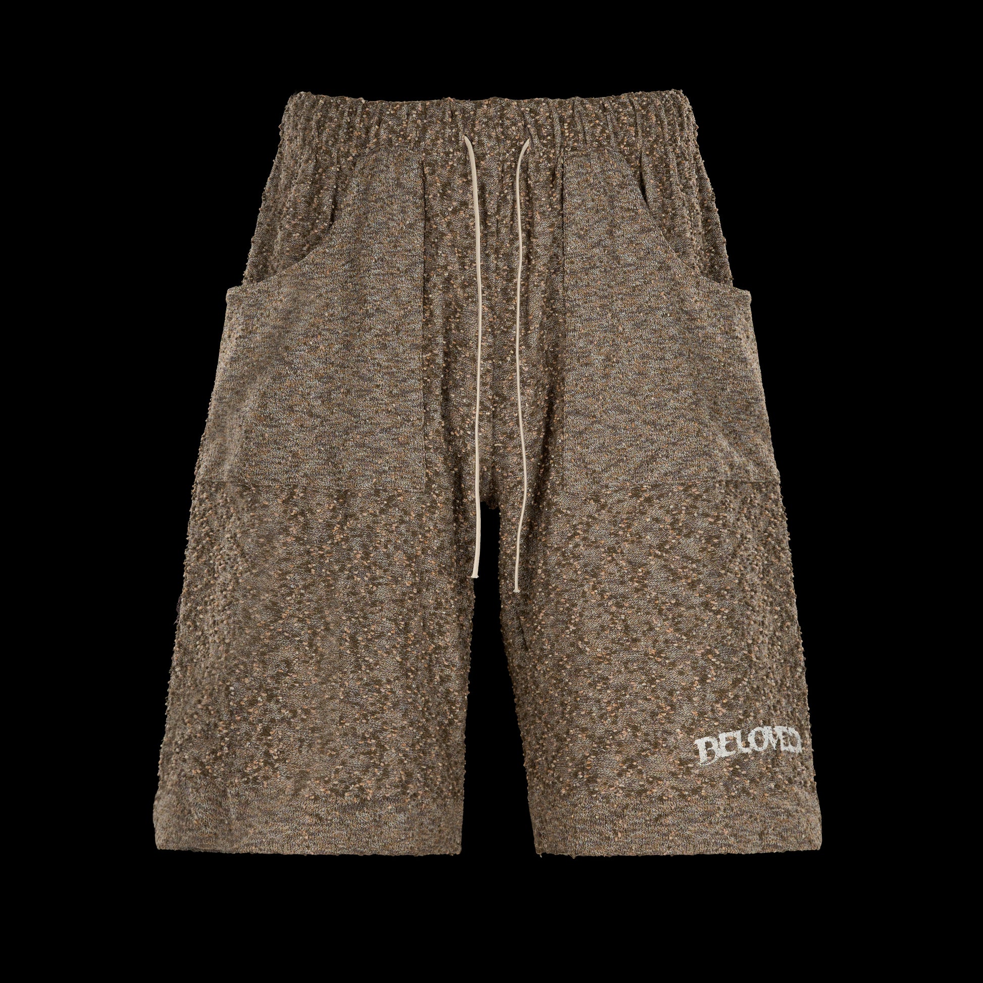 relaxed fit knit shorts