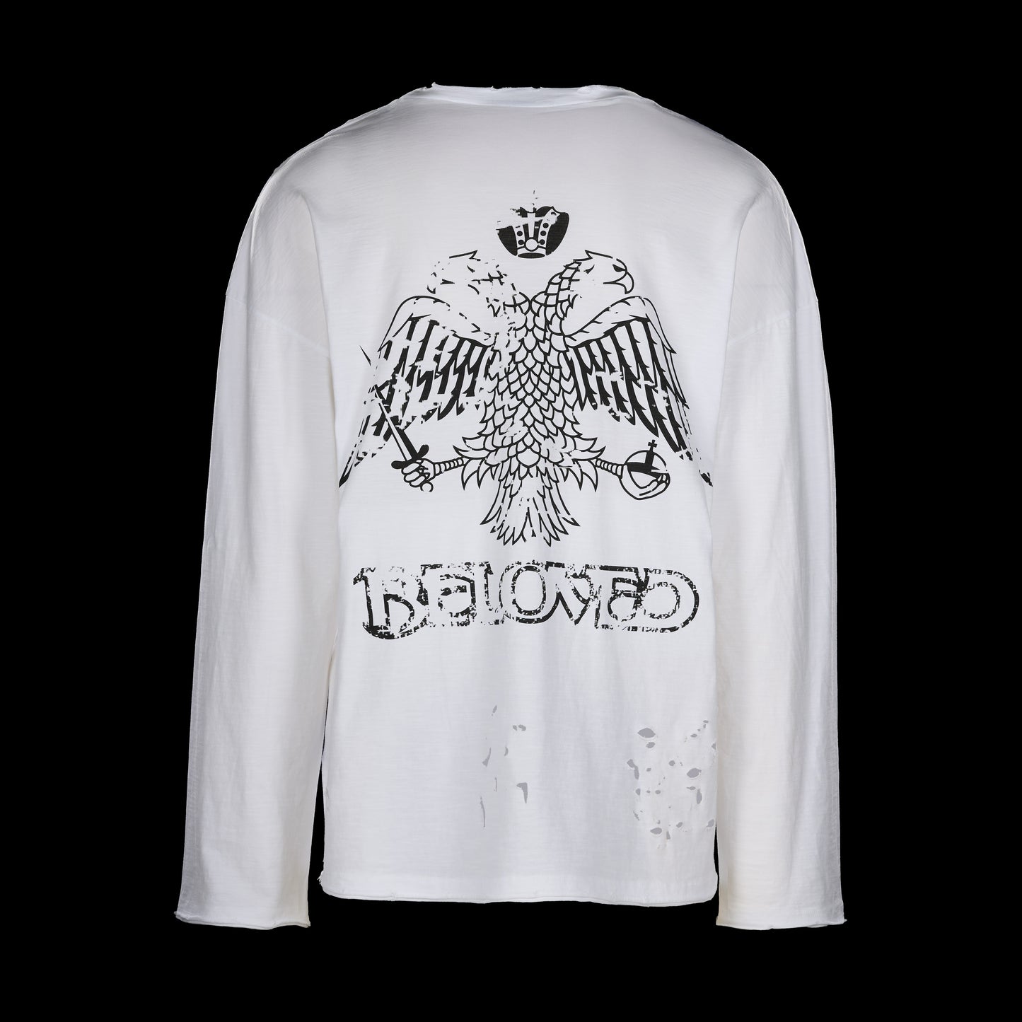 cracked print graphic shirt