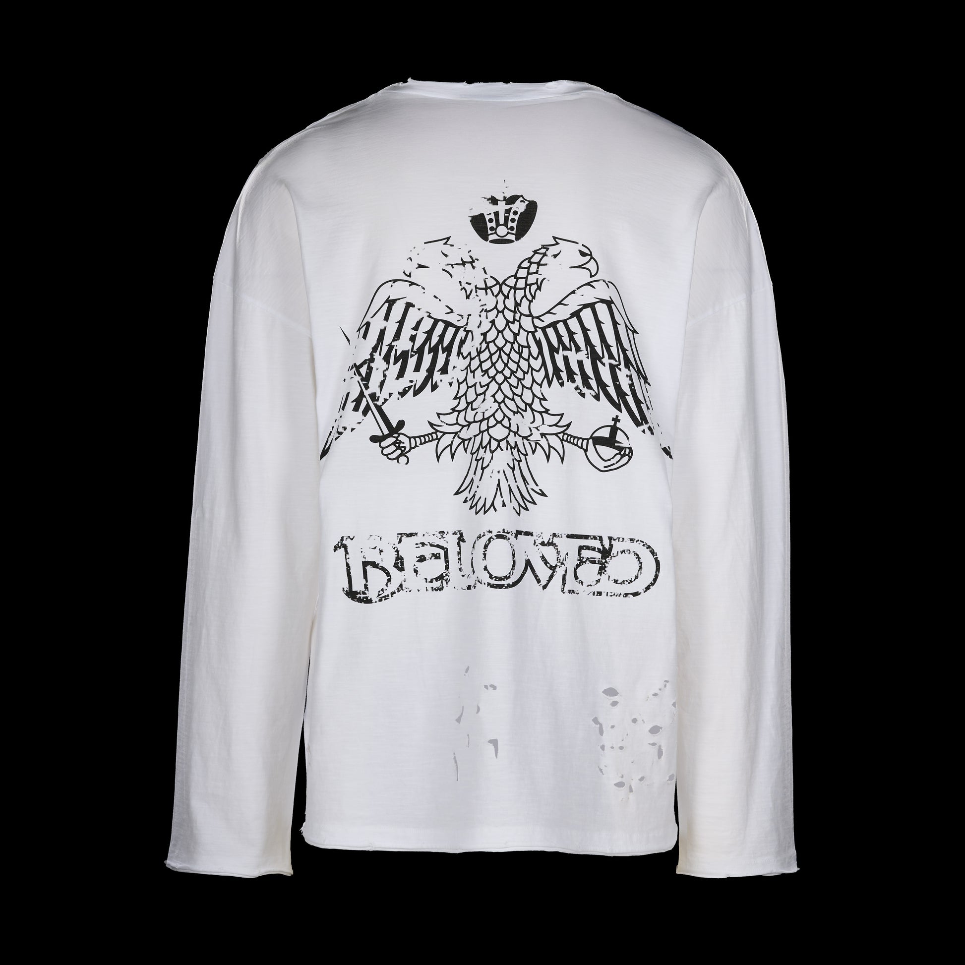 cracked print graphic shirt