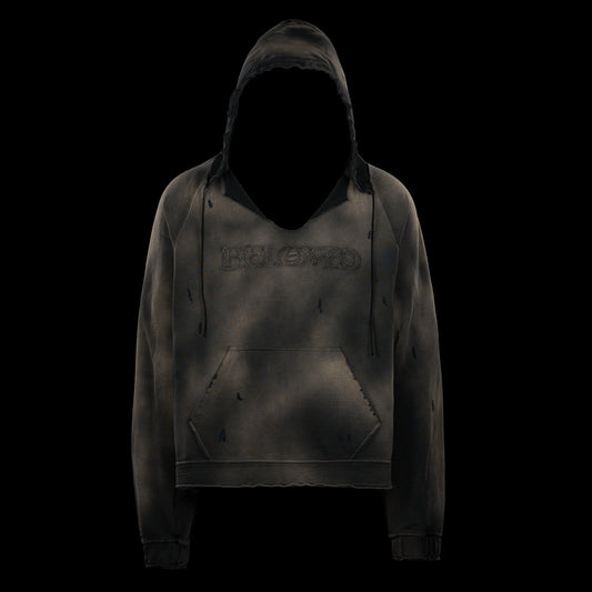weathered finish hoodie