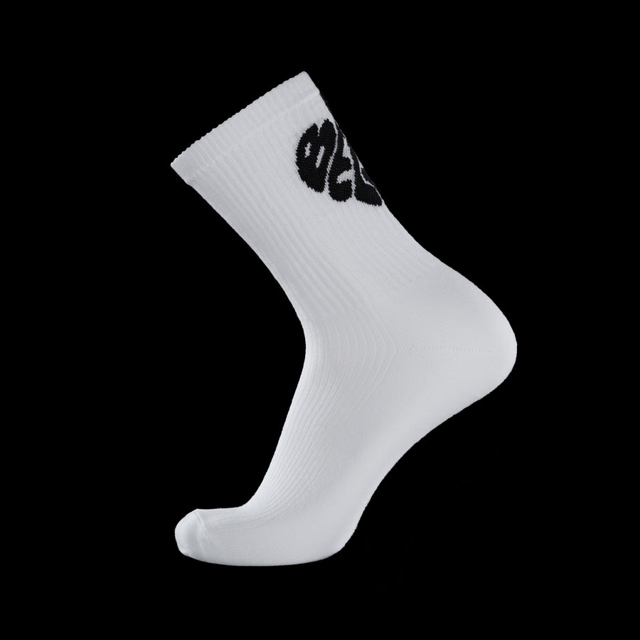 White Ribbed Socks - 3